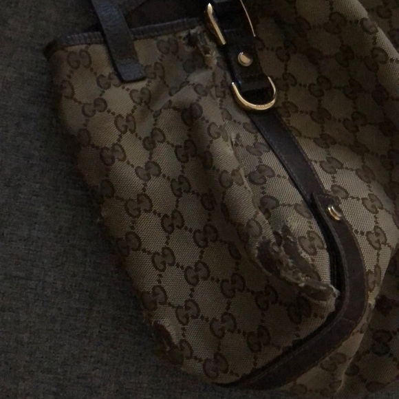 GUCCI Monogram Medium Abbey Shoulder Bag Brown - Picture 11 of 12